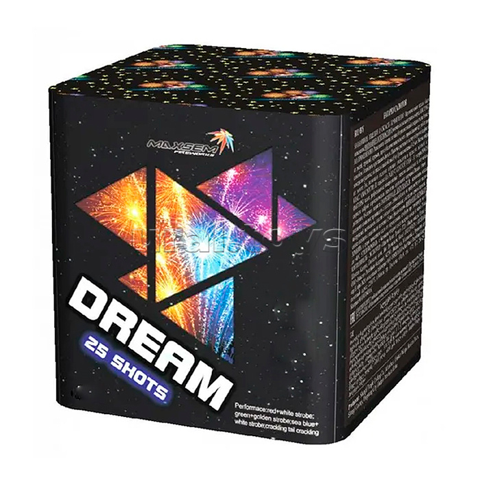 
Батарея салютов "Dream" (0,8" х 25 залп.) * в кор. 12 шт. Срок до 01.02.30