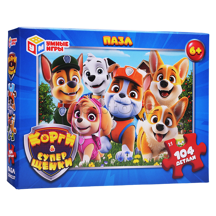 Пазлы 104 "Корги & Суперщенки"