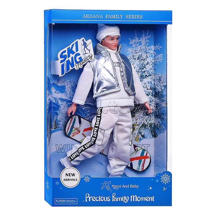 Кукла "Зимнии приключения" с аксессуарами, в коробке