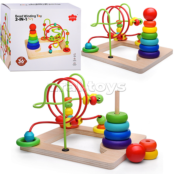 Игра развивающая "Лабиринт и пирамида"