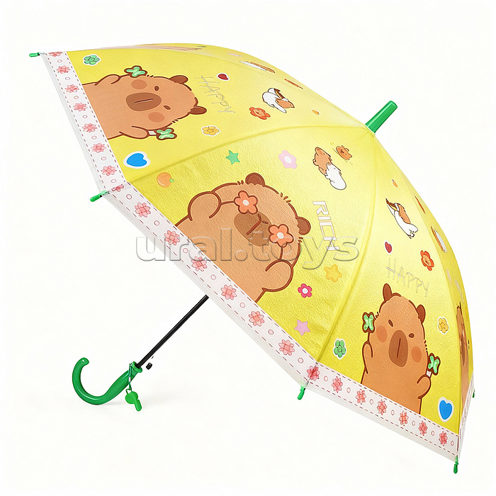 Зонт детский "Счастливая капибара" (48,5см.)