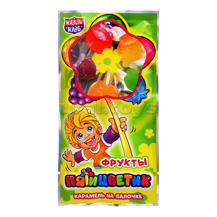 Карамель на  палочке "Пятицветик" (фрукты) 12гр*30шт
