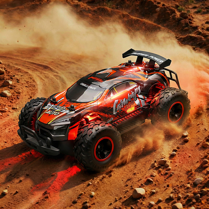 Машина "Проходимец" р/у, 27 MHz. (свет,звук) в коробке