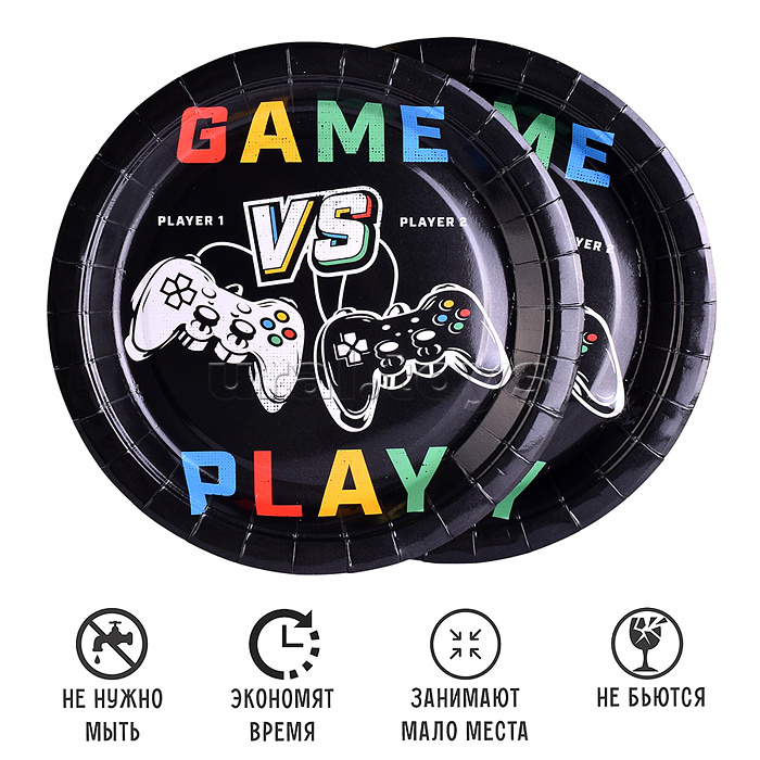 Набор посуды одноразовой "Игра" тарелки (10 шт)