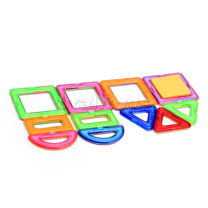 Конструктор магнитный, большой размер дет. (58 дет.), в пакете