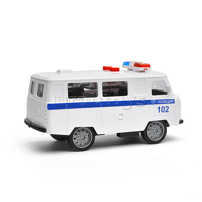 Машина пластик Полиция 16 см, (свет-звук) инерц., в коробке
