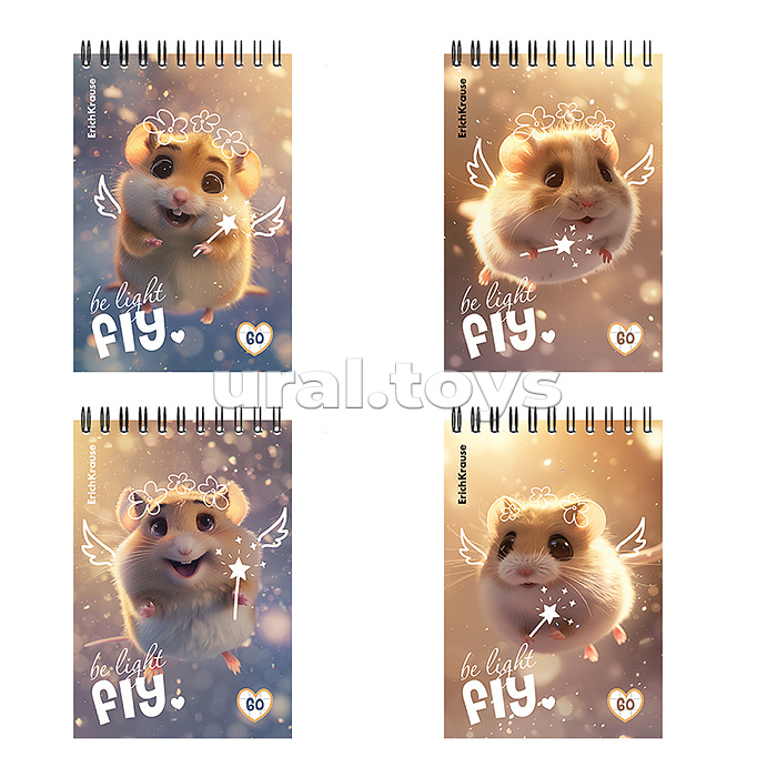 Блокнот на спирали "Fluffy" А6, 60 листов, клетка_MIX-PACK Блокнот на спирали "Fluffy" А6, 60 листов, клетка_MIX-PACK