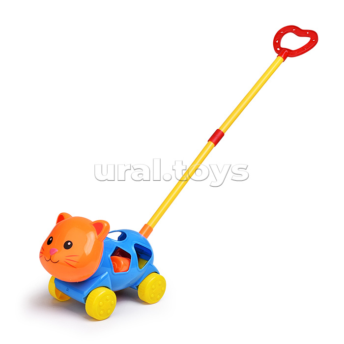 Каталка 9206 "Кошечка" (головоломка с блоками) в пакете