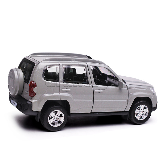 Машина металл LADA Niva travel 12 см, (двери, серый) инерц, в коробке