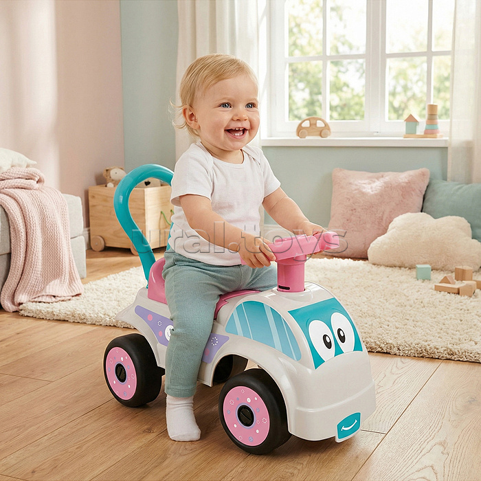 Машина-каталка Foot to Floor, розовая