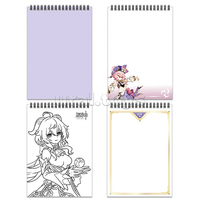 Геншин. Творческий блокнот cо стикерами A5. Игривая Навия.