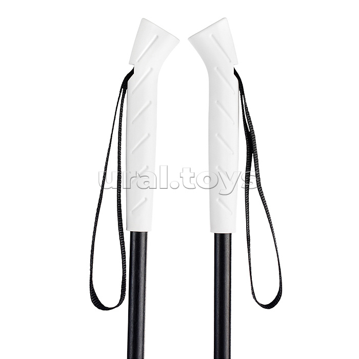 Лыжи подростковые "Ski Race" 140/105 см. унив.крепление "Цикл", с палками стеклопластик серые