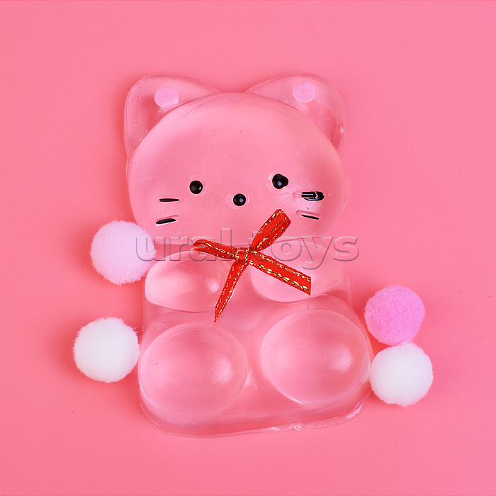 Игрушка-антистресс "Хрустально-прозрачный котик"