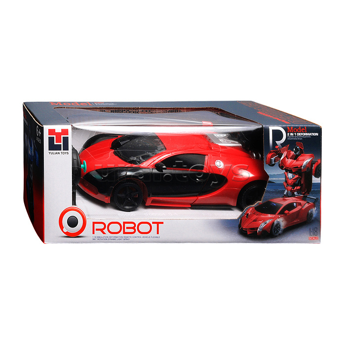 Машина "Машина-робот 2" р/у, 27 MHz, со спреем, с акккум., в коробке