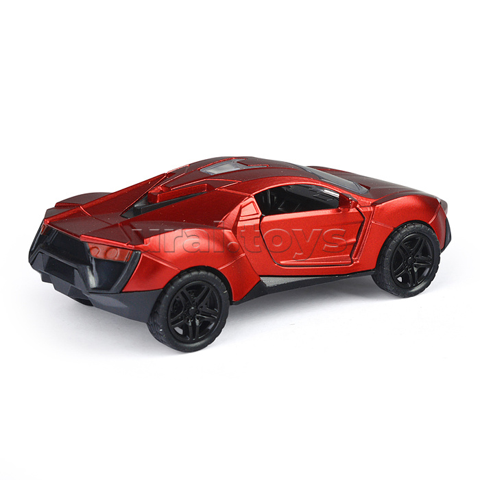 Бордовая инерционная машинка die-cast, 1:32, открывающиеся двери