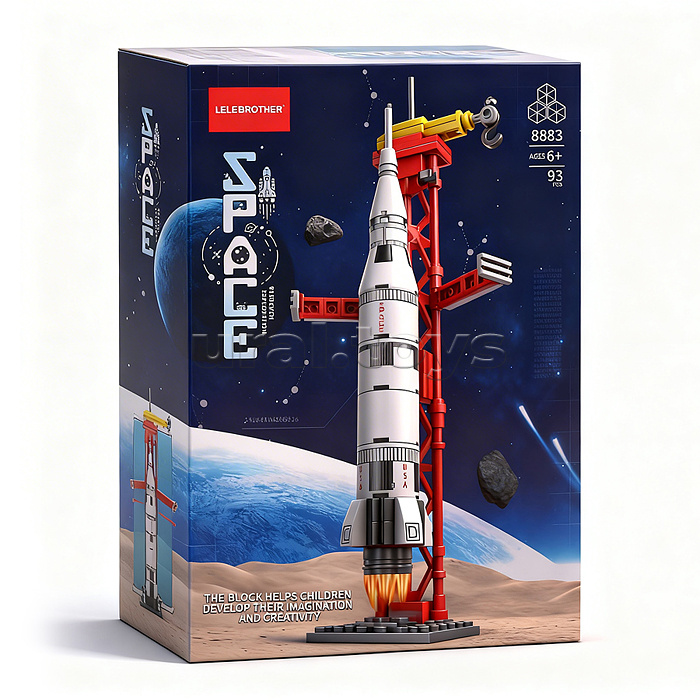 Конструктор "Ракета" (93 дет.) в коробке