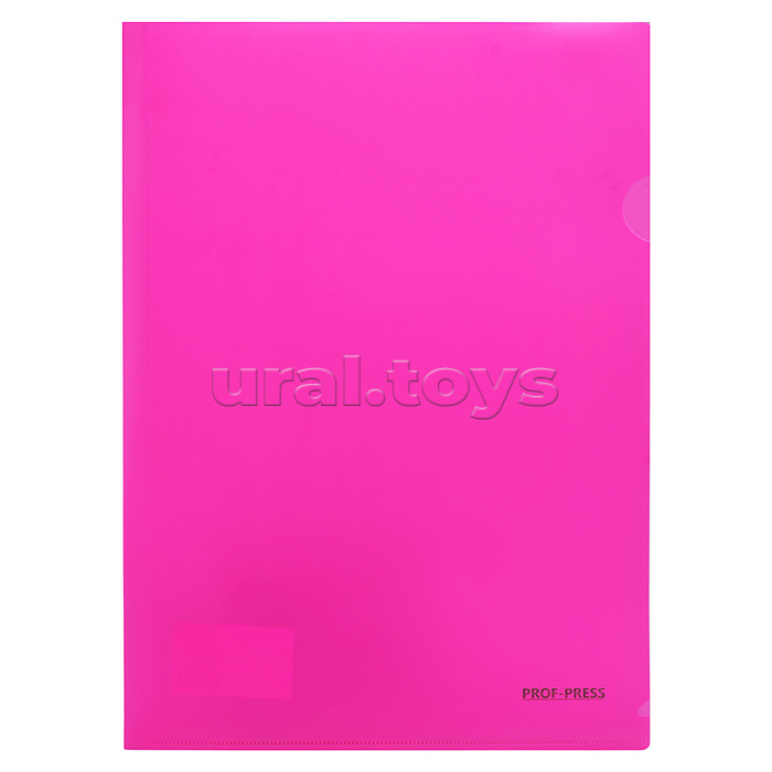 Папка-уголок А4, 180мкм "Розовый неон"