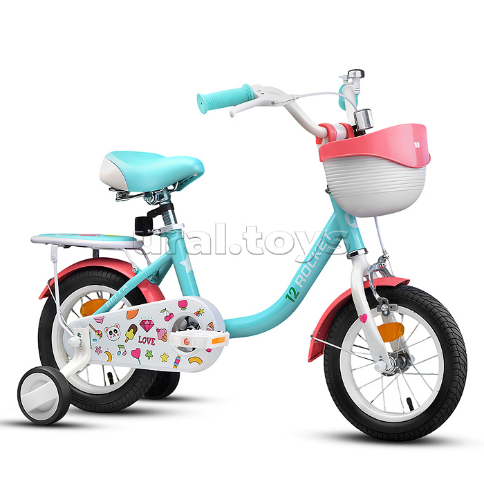 Велосипед 12" Rocket Bella, цвет бирюзовый