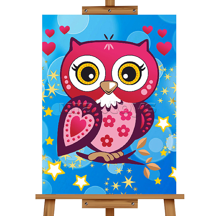 Набор для рисования "Картина по номерам 30х20 см. Сова"