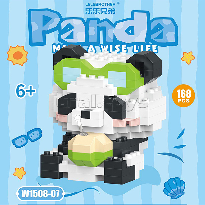 Конструктор "Панда с соком" (168 дет.) в коробке