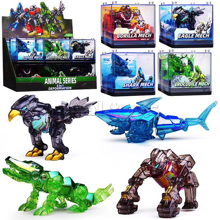 Робот трансформирующийся в фантастических животных, в коробке