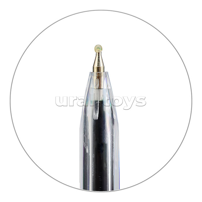 Ручка шариковая Corona plus 0,7 мм зеленый прозрачный корпус