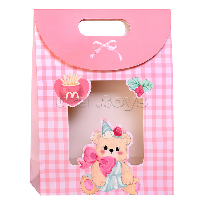 Пакет подарочный "Коробочка радости" 26*32*10см.