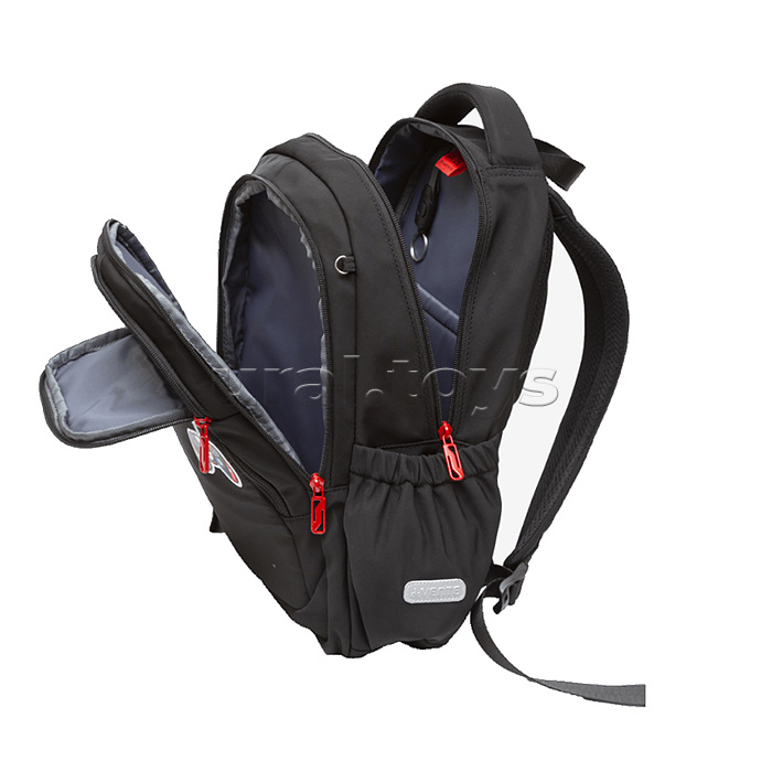 Рюкзак "Zoom. Game Monster" школьный 38x30x19 см (16 л) 550 г, плотный износостойкий полиэстер с водоотталкивающей пропиткой, 1 отделение на молнии с уплотненным отделением для ноутбука до 15 дюймов и книг, 2 передних отделения на молнии, 1 передний карма