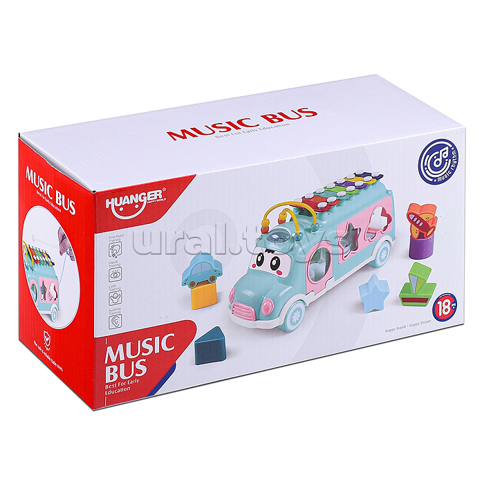Сортер-металлофон "Музыкальный автобус" в коробке
