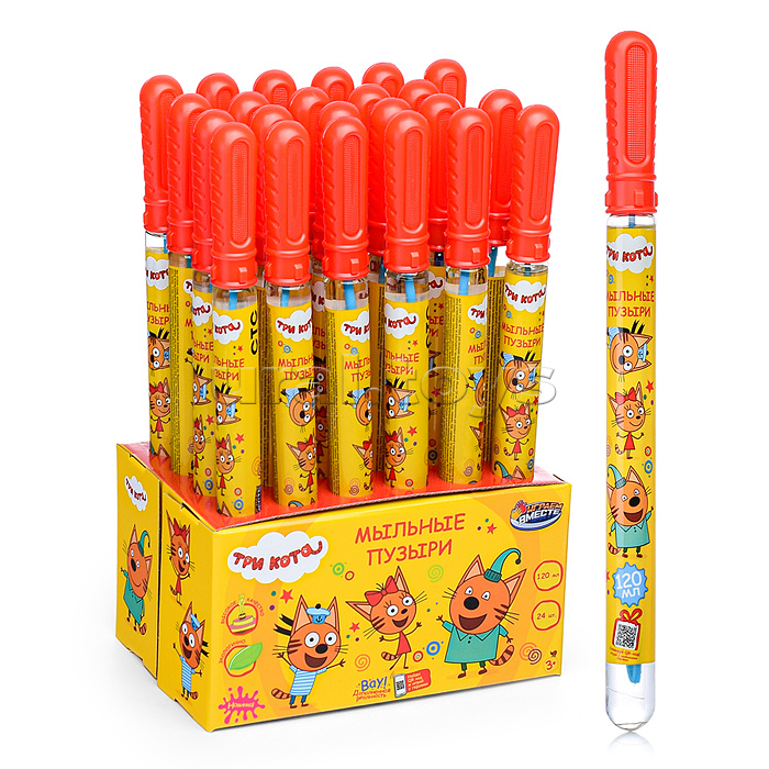 Мыльные пузыри "Три Кота" 120мл,