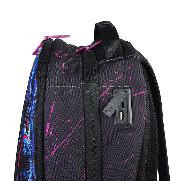 Рюкзак "Label. Cyber Cat" подростковый 39x30x17 см (19 л) вес 750 г, эргономичная вентилируемая спинка