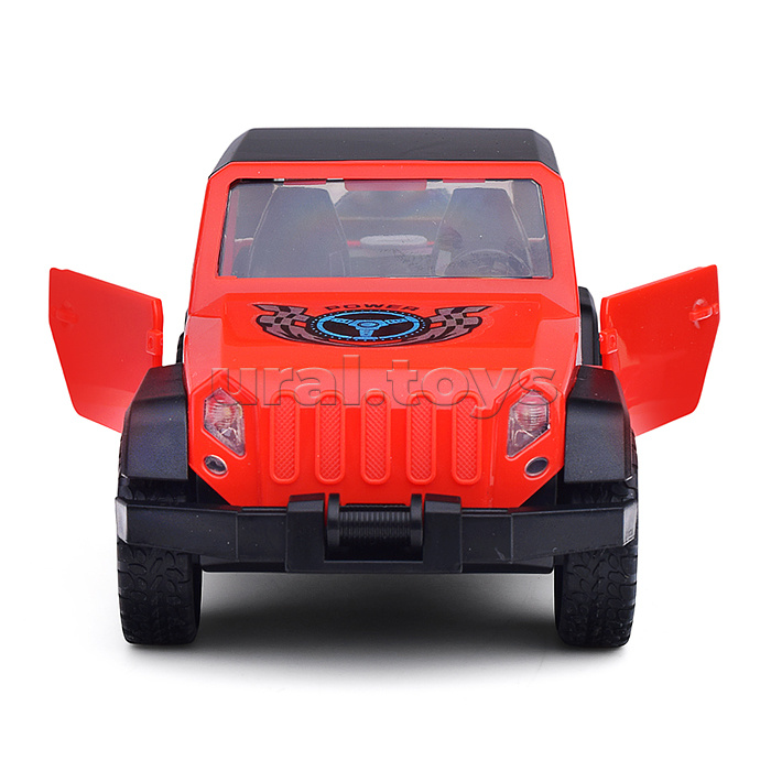 Конструктор "Внедорожник" с отверткой (свет,звук) в коробке