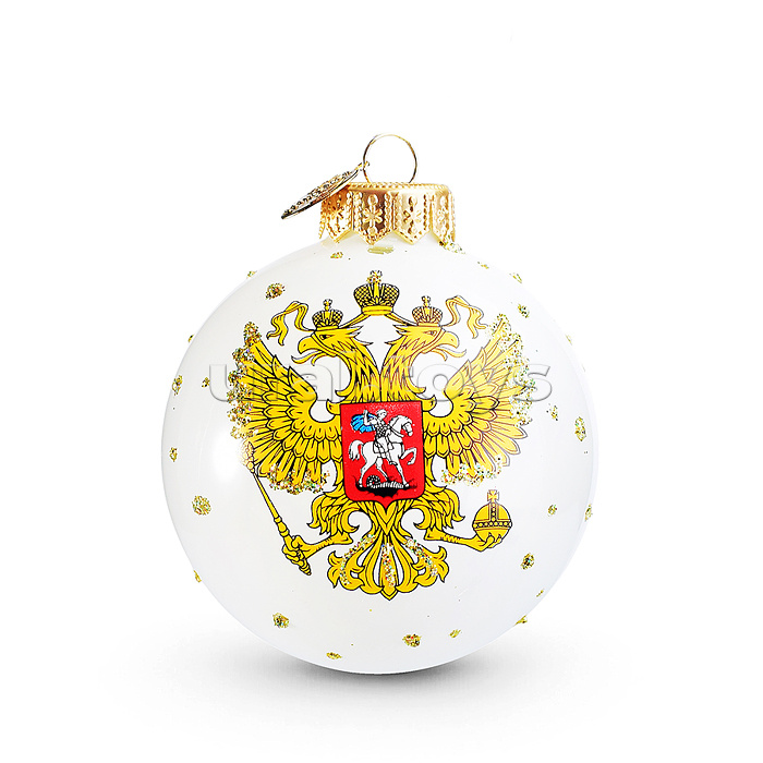 Шар "Герб России", 80 мм., в подарочной упаковке