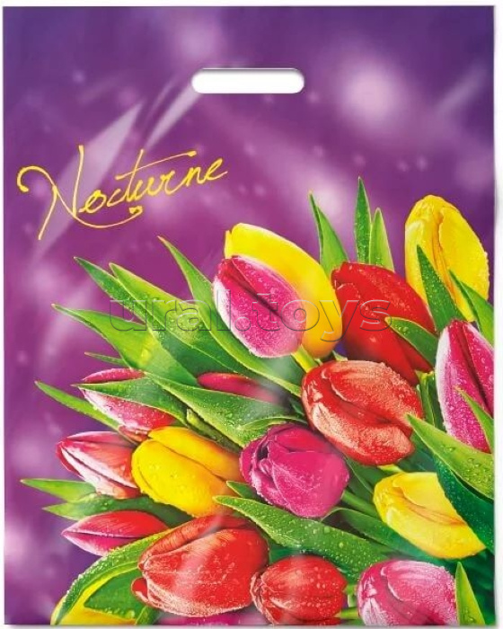 Пакет ПЭ с пробивной ручкой 40х50, 80мкм "Ноктюрн" ПВД