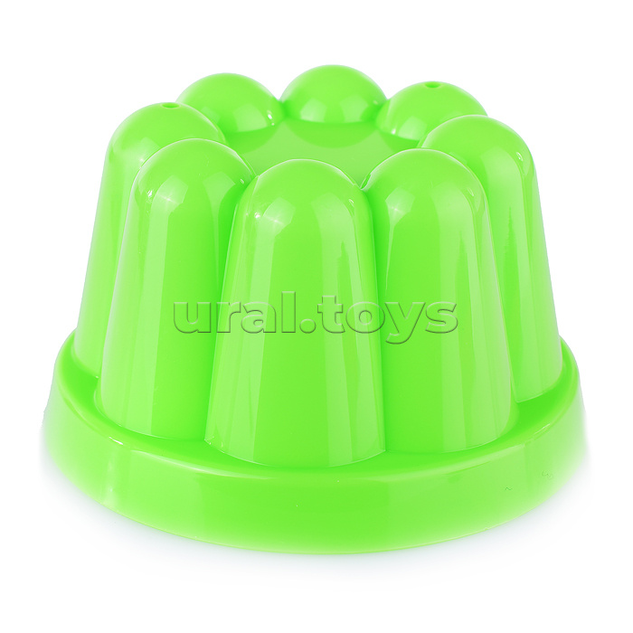 Набор №228: ведро малое с наклейкой, ситечко-цветок, совок №2, грабельки №2, 2 формочки, лейка малая