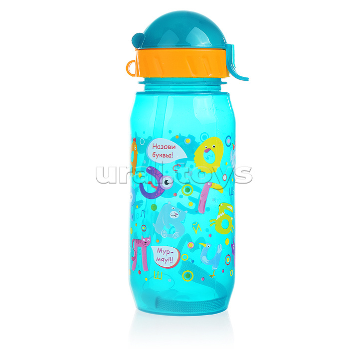 Бутылочка для воды и других напитков "Буквы и Цифры", 400 ml., в ассортименте