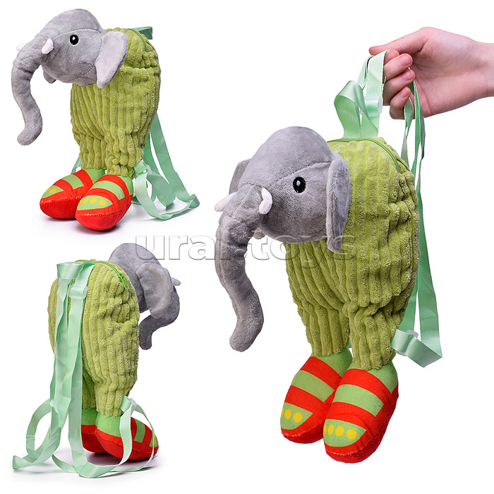 Мягкая игрушка "Слон" в сандалях, 30 см.