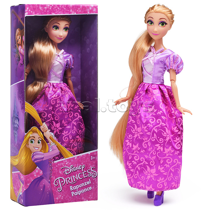 Кукла 29 см Рапунцель (руки и ноги сгибаются, реал. ресницы в коробке)