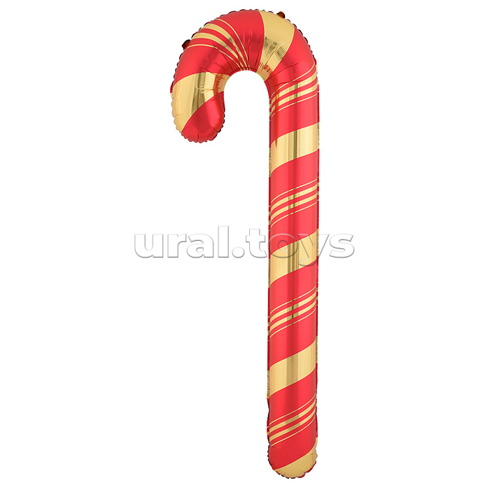 Шар (29''/74 см) Фигура, Леденец трость (надув воздухом), Красный/Золото, 1 шт. в уп. Шар (29''/74 см) Фигура, Леденец трость (надув воздухом), Красный/Золото, 1 шт. в уп.