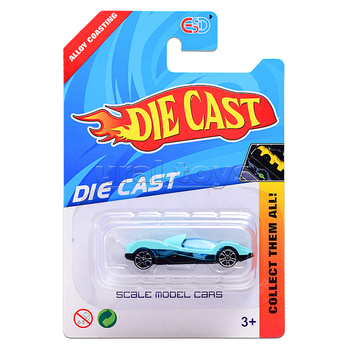 Машина металлическая "Гонщик" на листе