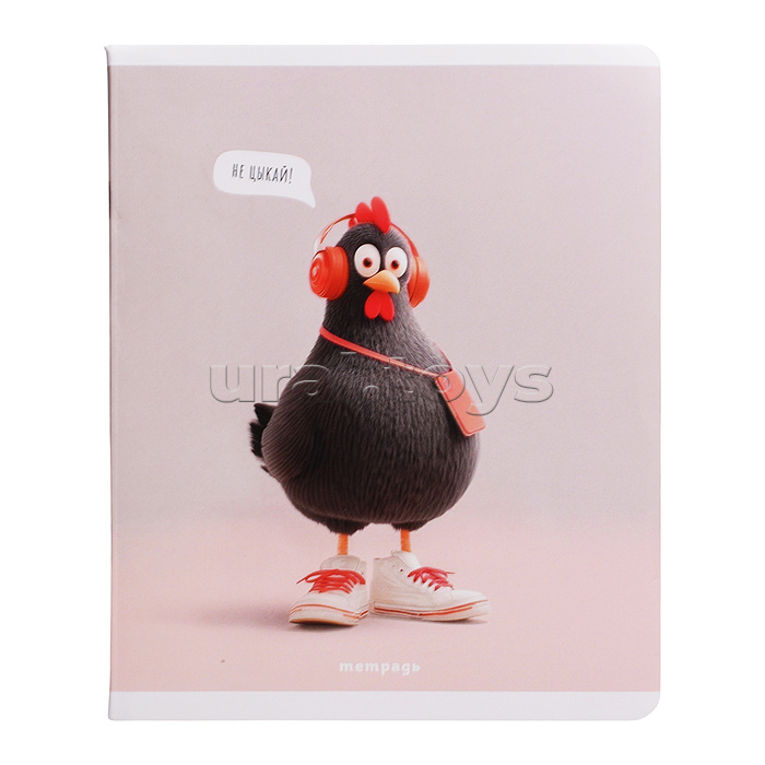 Тетрадь 48 л, клетка "Стильные курочки" А5+, мягкий переплёт (2 скобы)