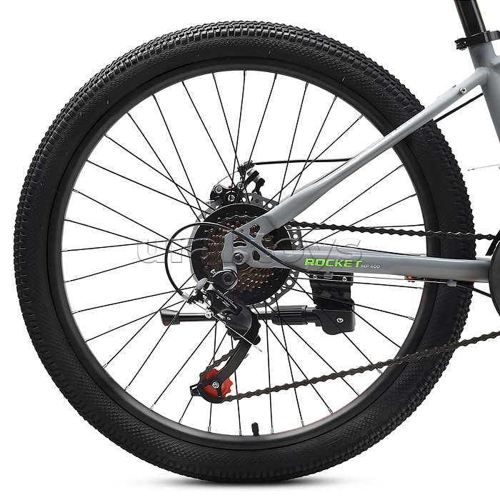 Велосипед 24" Rocket MP-400, цвет серый/зеленый, размер 13"