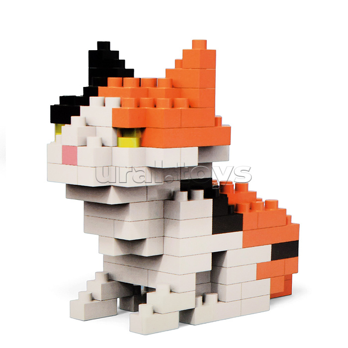 Конструктор "Тёхцветная кошка" 3D, в коробке