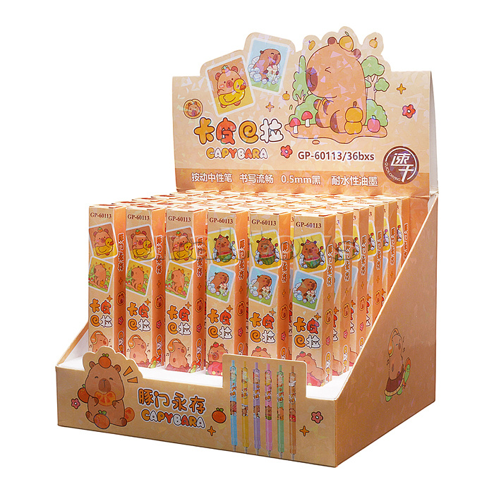 Ручка гелевая автоматическая Капибара, 0,5 мм, цвет чернил синий, микс 6 ароматов (орхидея, лавра, лаванда, вишня, жасмин, мята)