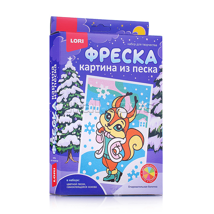Фреска. Картина из песка "Очаровательная белочка" Фреска. Картина из песка "Очаровательная белочка"