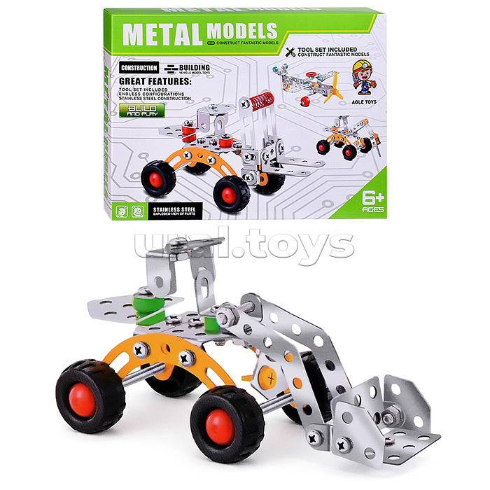 Конструктор "Трактор" (78 дет.) металл, в коробке