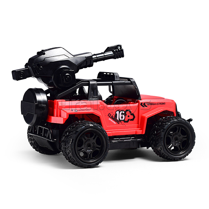 Машина с водяной пушкой, р/у, цвет красный, 27 MGz, в коробке