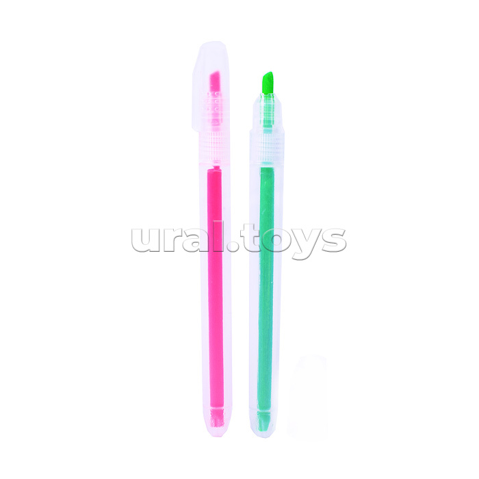 Набор маркеров-выделителей "Attomex" (04 цв - желт, зел, оранж, роз) круглый корпус, скошенный наконечник, ширина линии 1-4 мм, в ПВХ коробке с европодвесом