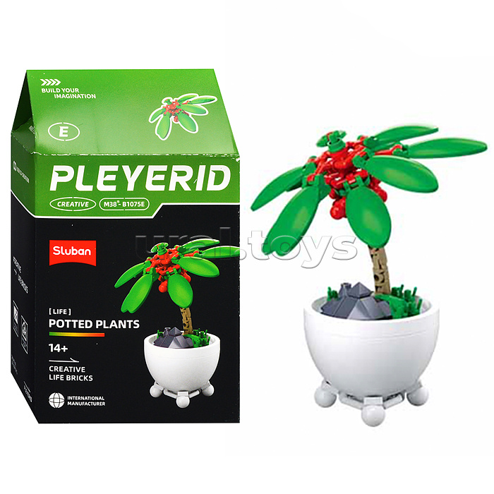 Конструктор "Пальмы в горшочках" (упак. 6шт.) в коробке