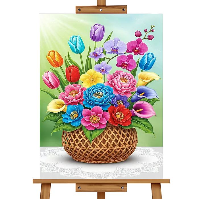 Мозаика алмазная "Цветочная композиция" 20*30см